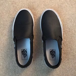 Vans slip on leather shoes